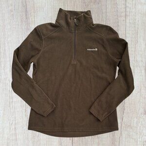 AVALANCHE Olive Green 1/4 Quarter Zip Fleece Sweater Sweatshirt Womens L
